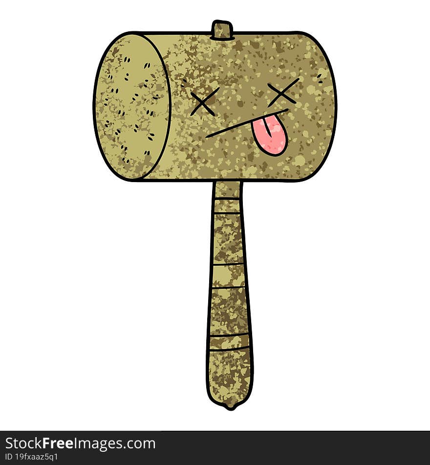 cartoon mallet. cartoon mallet