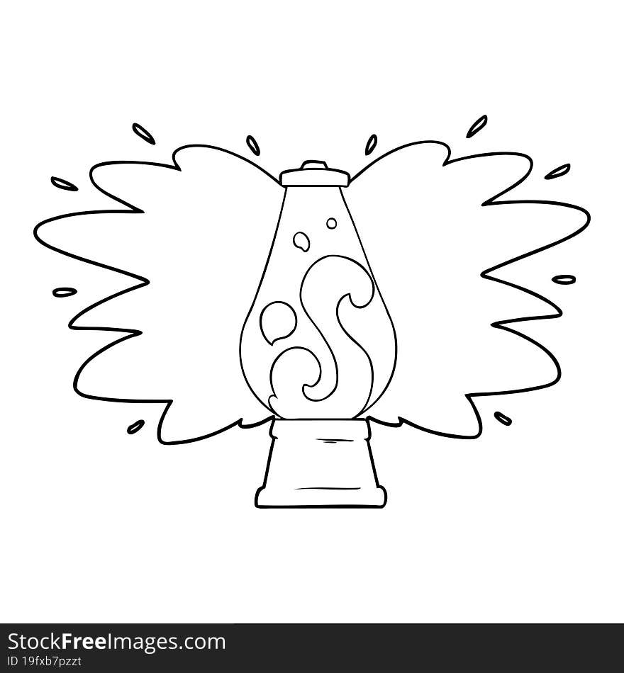 cartoon retro lava lamp. cartoon retro lava lamp