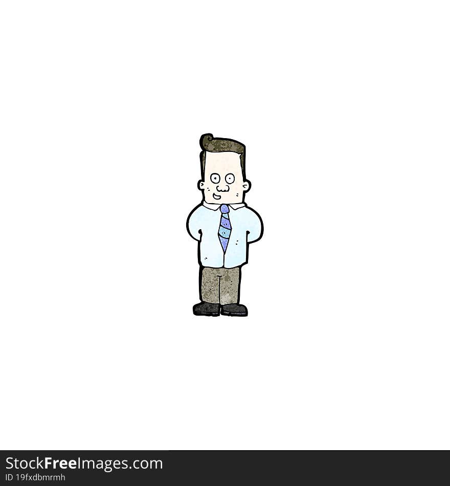 cartoon friendly office man