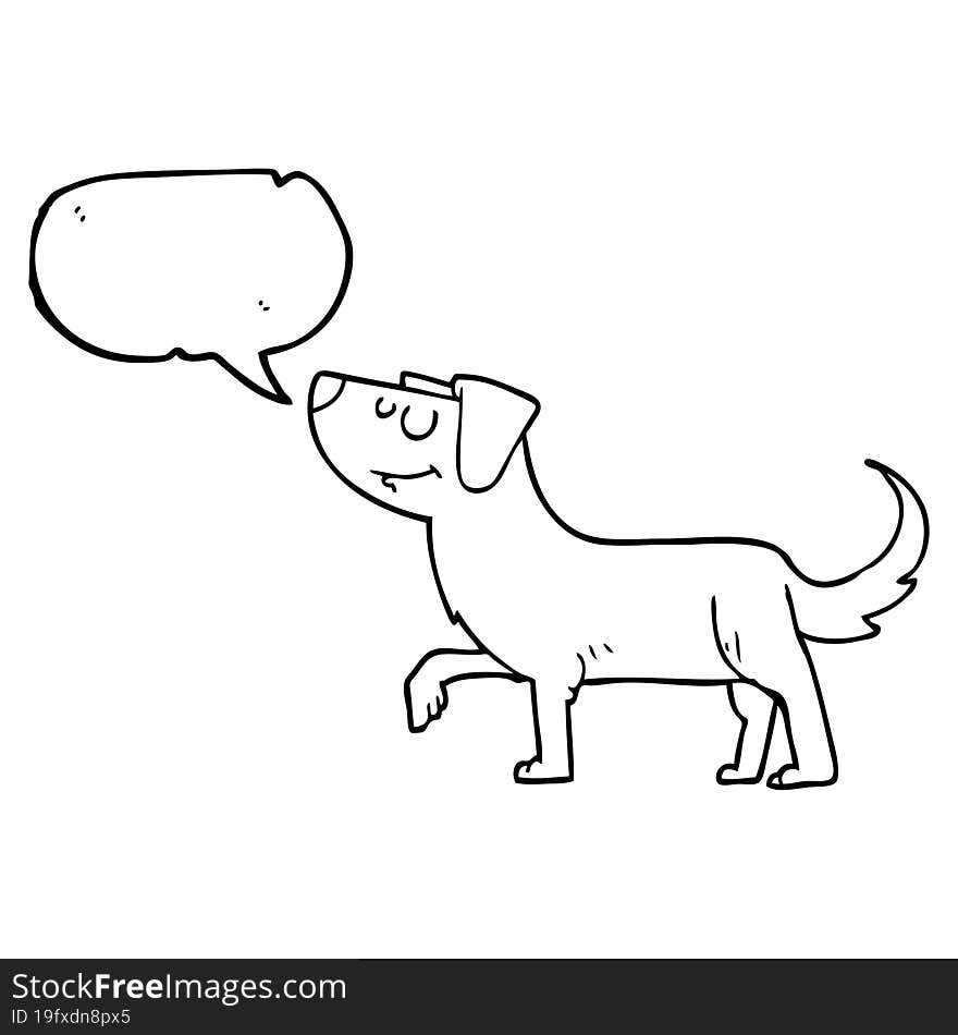 Speech Bubble Cartoon Dog