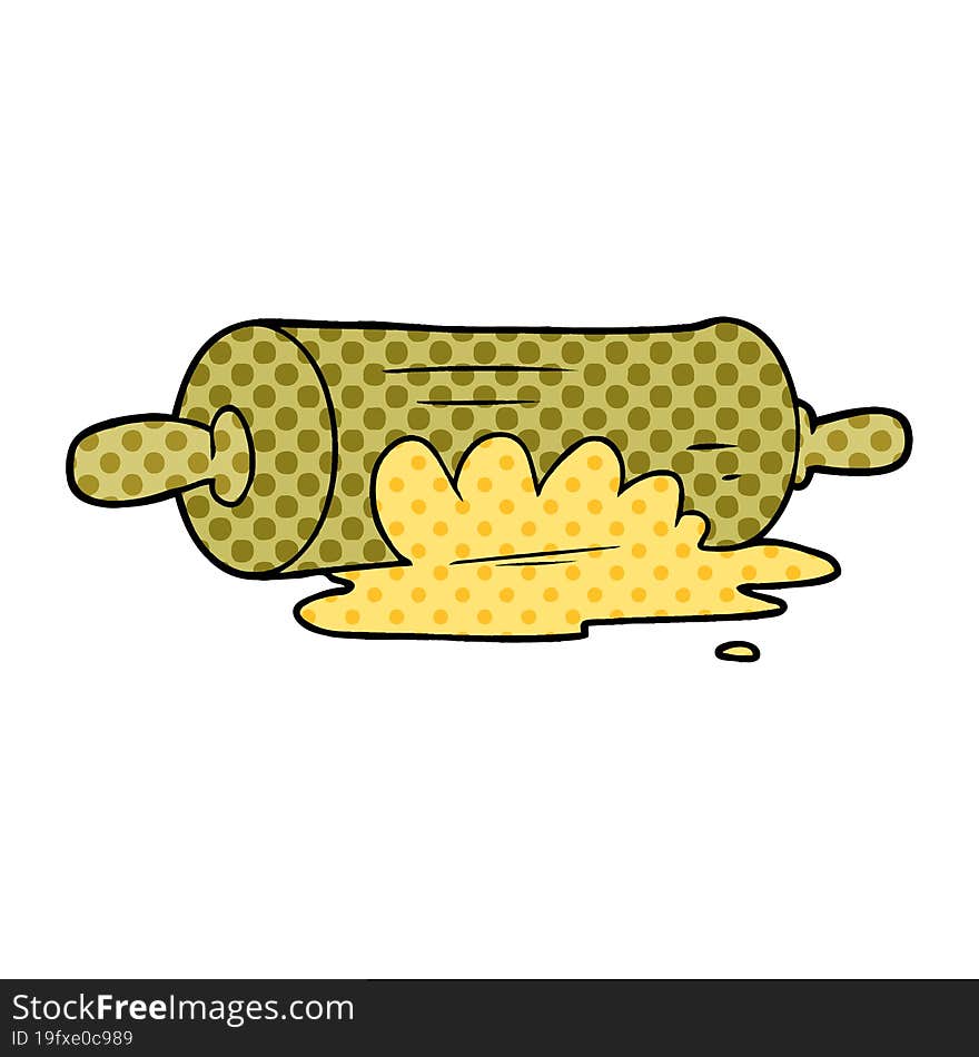 cartoon rolling pin. cartoon rolling pin