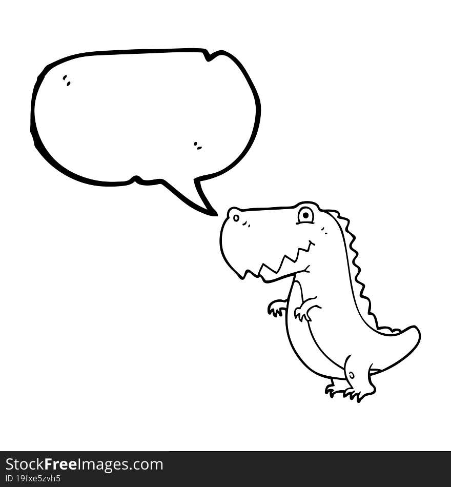 speech bubble cartoon dinosaur