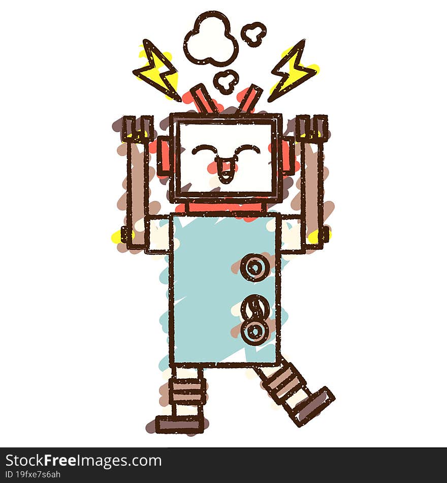 Robot Chalk Drawing