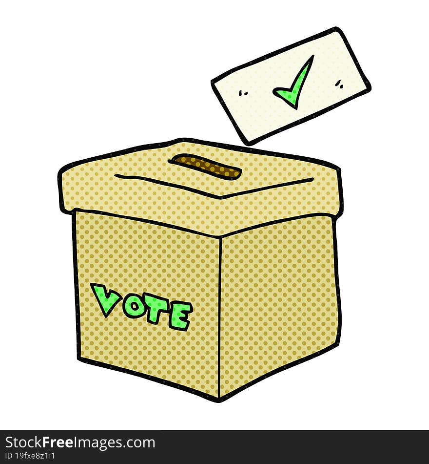 Cartoon Ballot Box