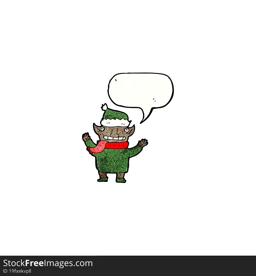 cartoon christmas elf