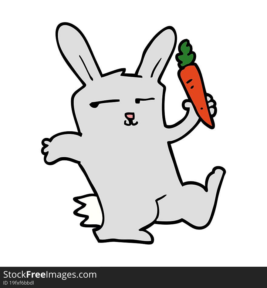 cartoon rabbit with carrot