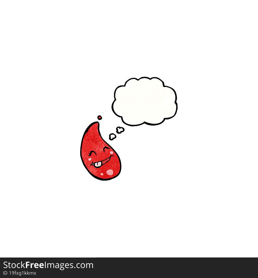 Blood Drop Cartoon Character