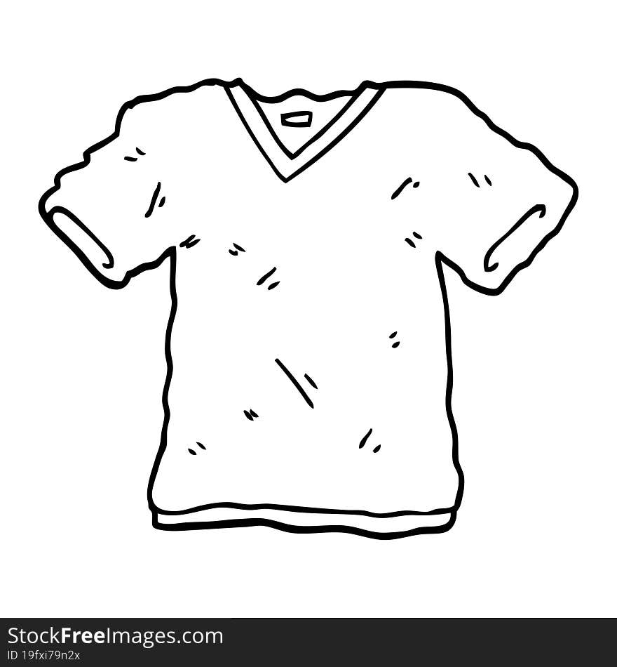 line drawing cartoon tee shirt