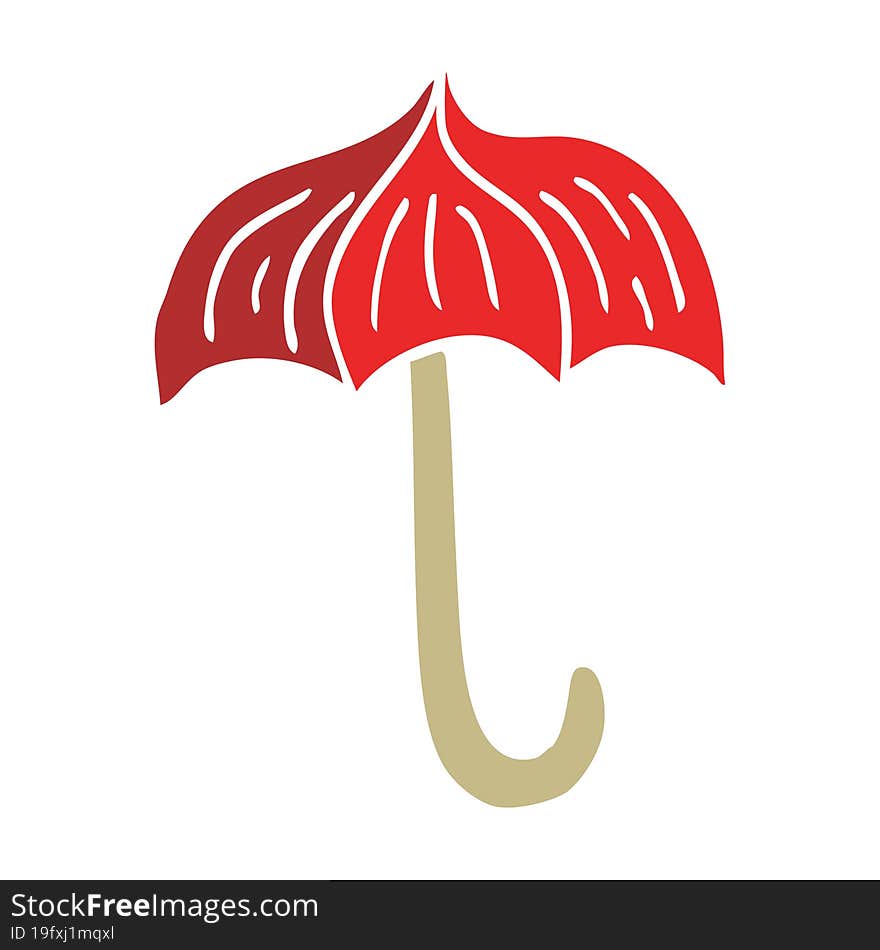 cartoon doodle open umbrella