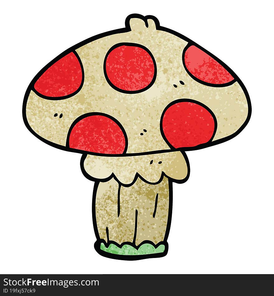 cartoon doodle toadstool