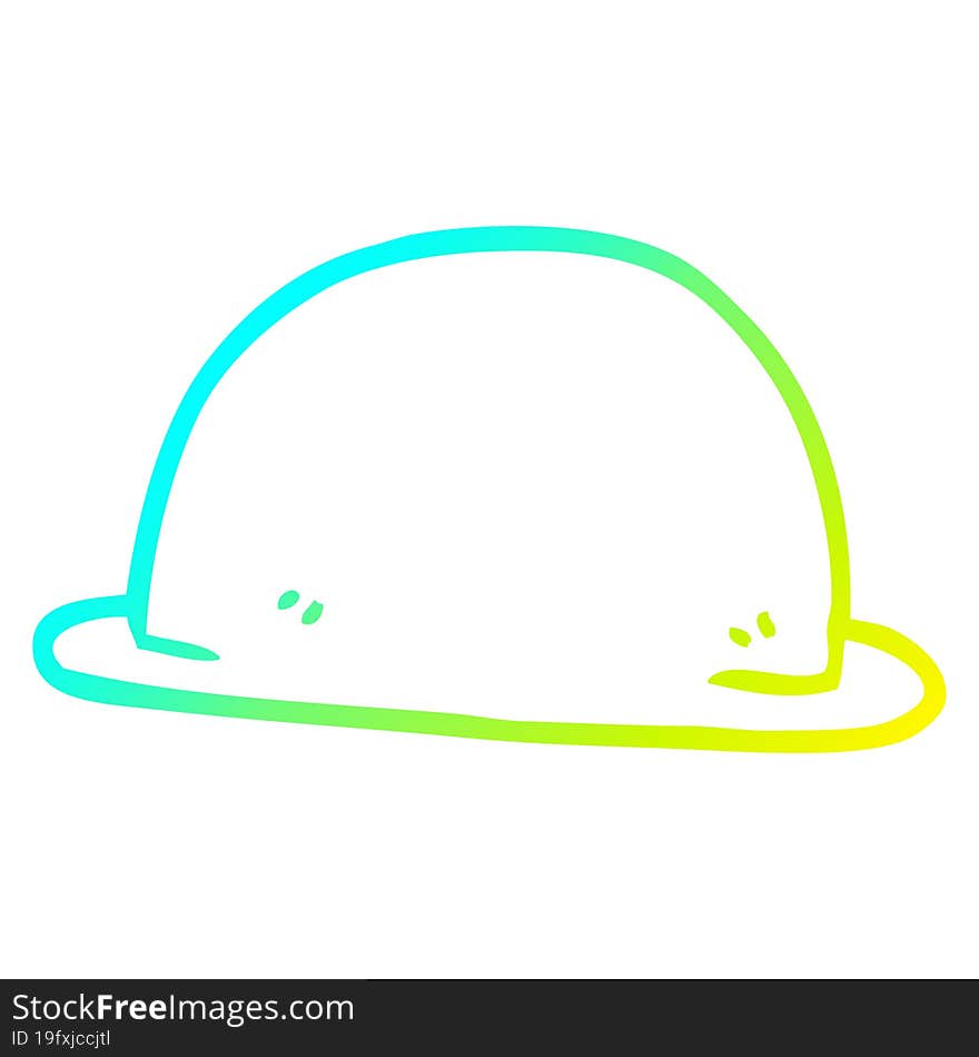 cold gradient line drawing cartoon hat