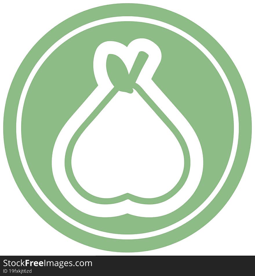 Organic Pear Circular Icon