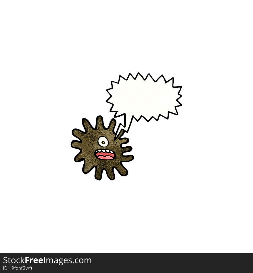 Cartoon Mud Splat Character