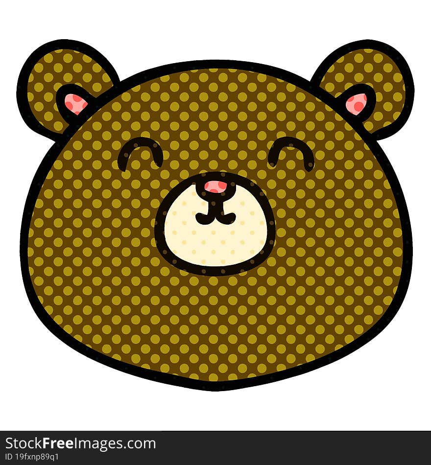 quirky comic book style cartoon bear