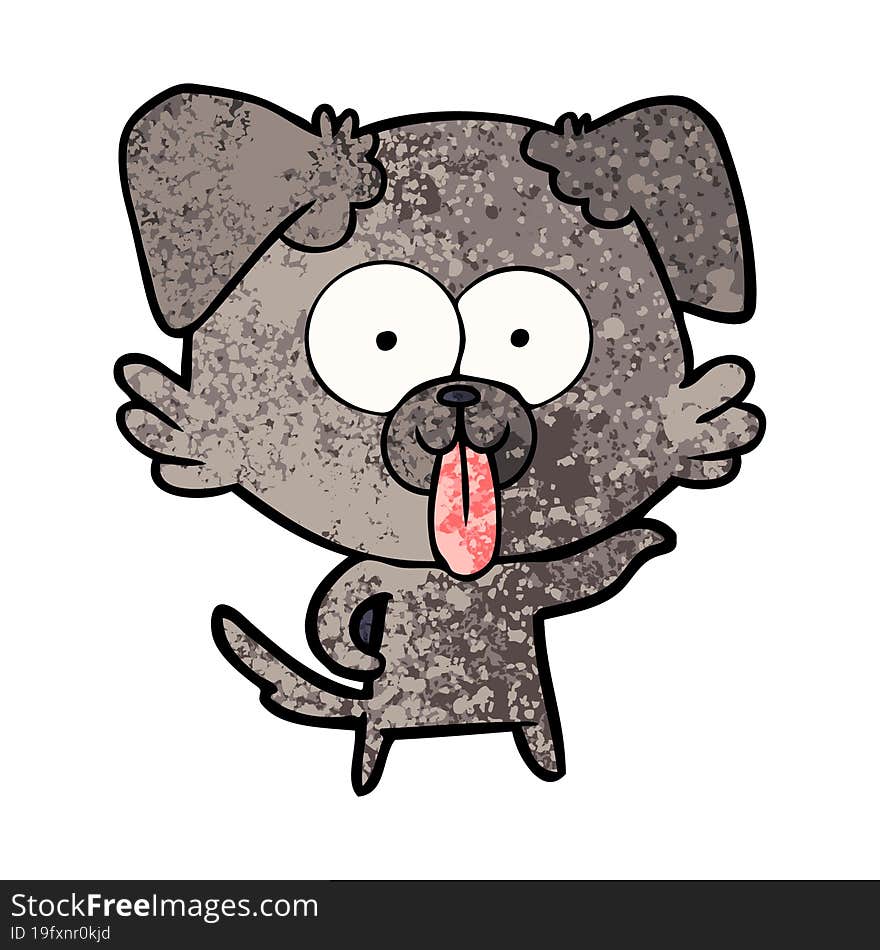 cartoon dog with tongue sticking out. cartoon dog with tongue sticking out