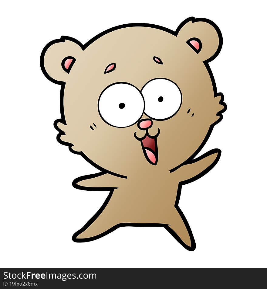 laughing teddy  bear cartoon. laughing teddy  bear cartoon