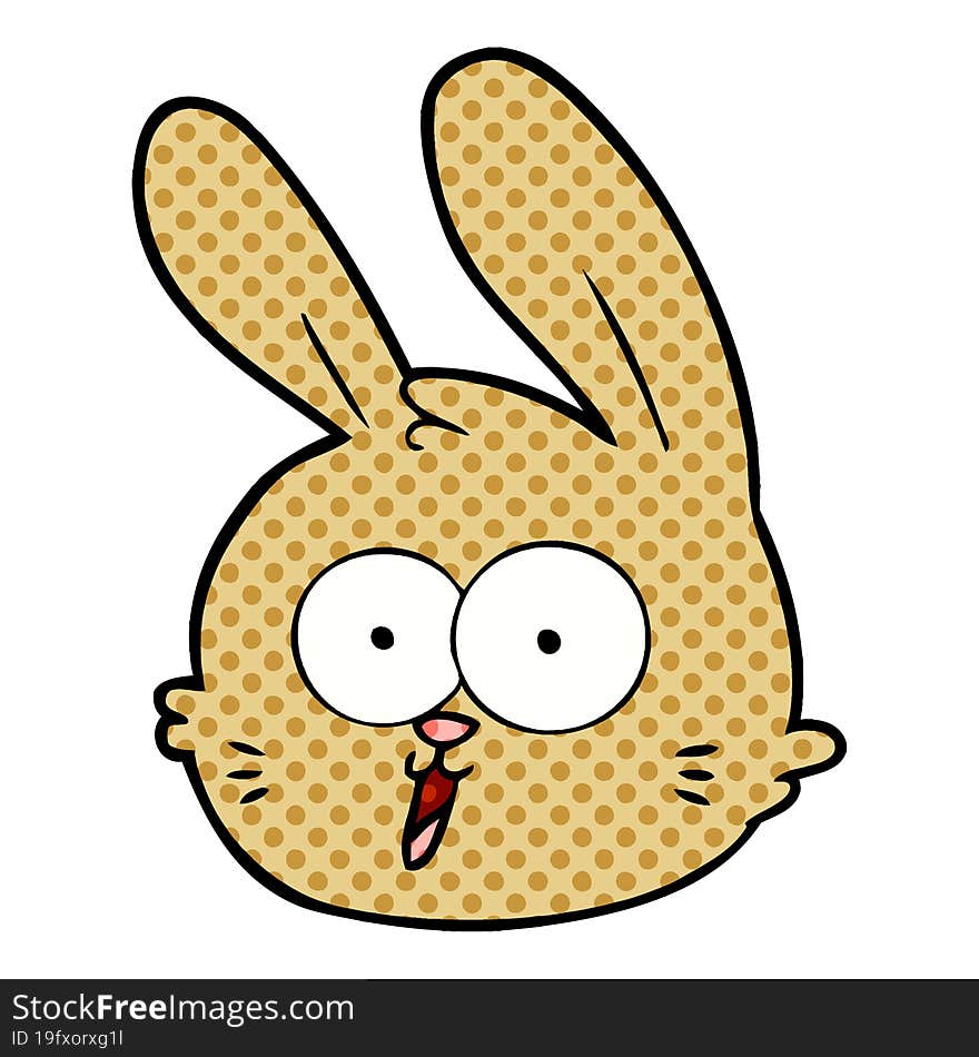 cartoon rabbit face. cartoon rabbit face