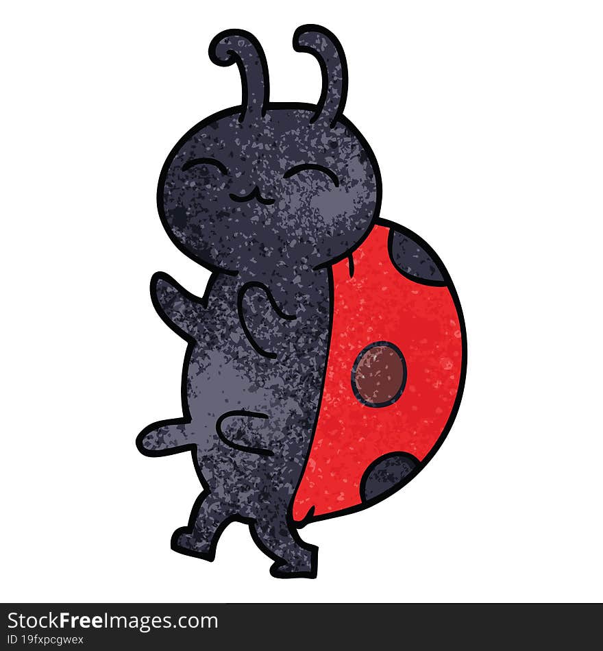 cute cartoon doodle ladybug