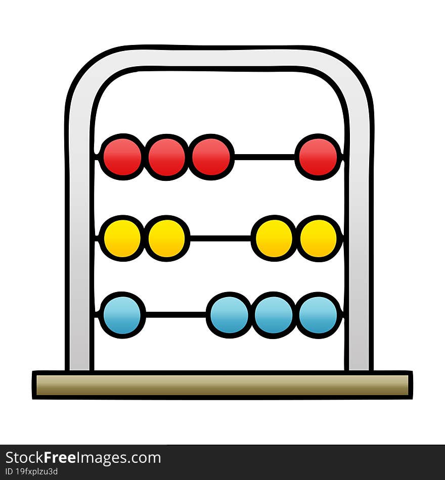 Gradient Shaded Cartoon Maths Abacus