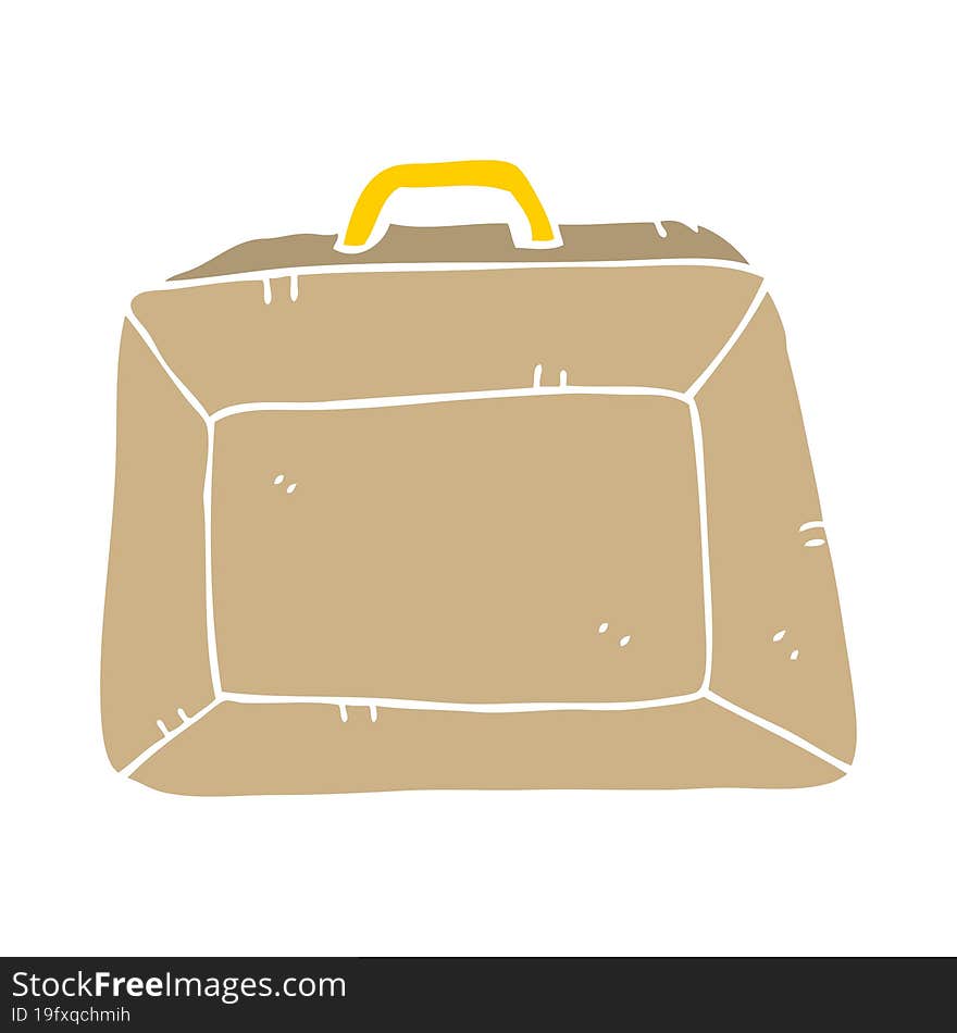 Flat Color Style Cartoon Budget Briefcase