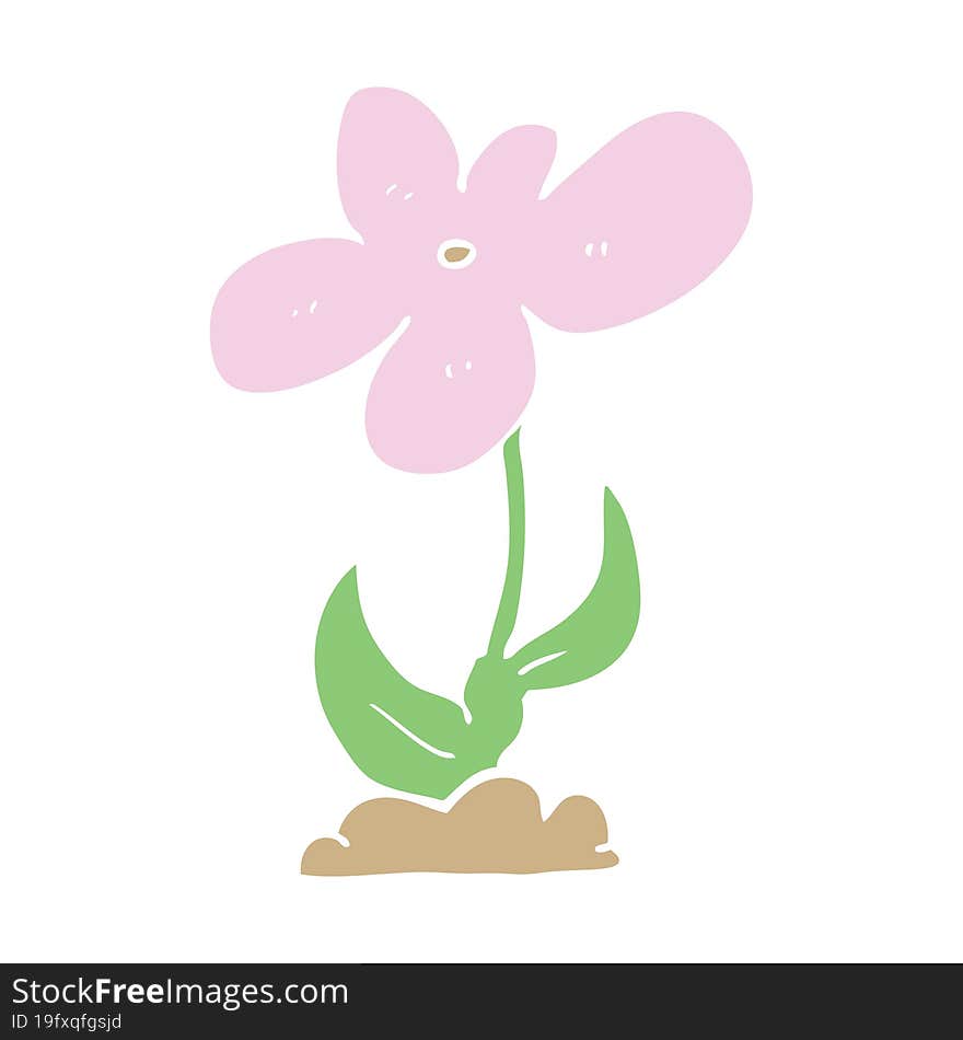 flat color style cartoon flower