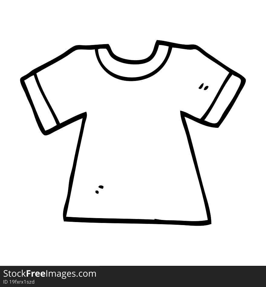 line drawing cartoon tee shirt