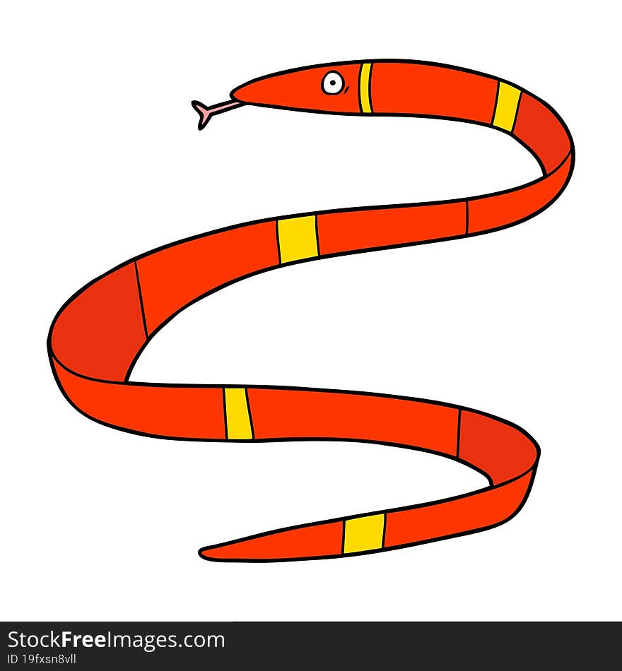 cartoon sea snake. cartoon sea snake