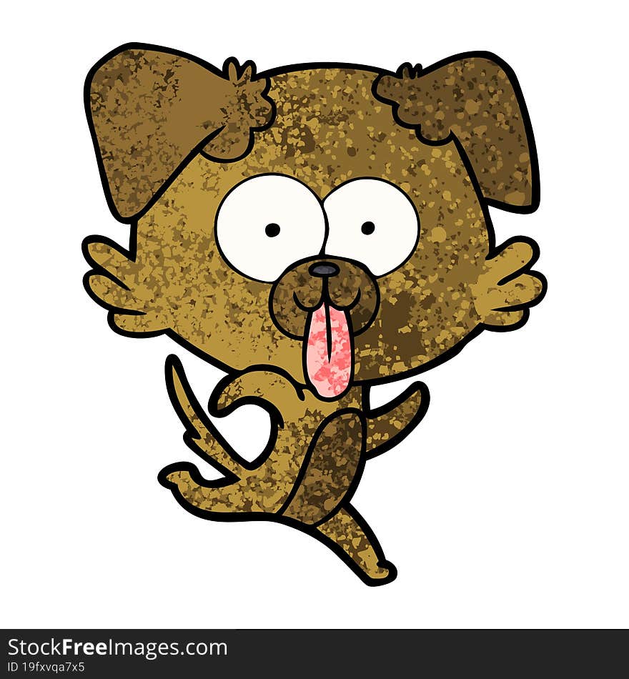 cartoon dog with tongue sticking out. cartoon dog with tongue sticking out