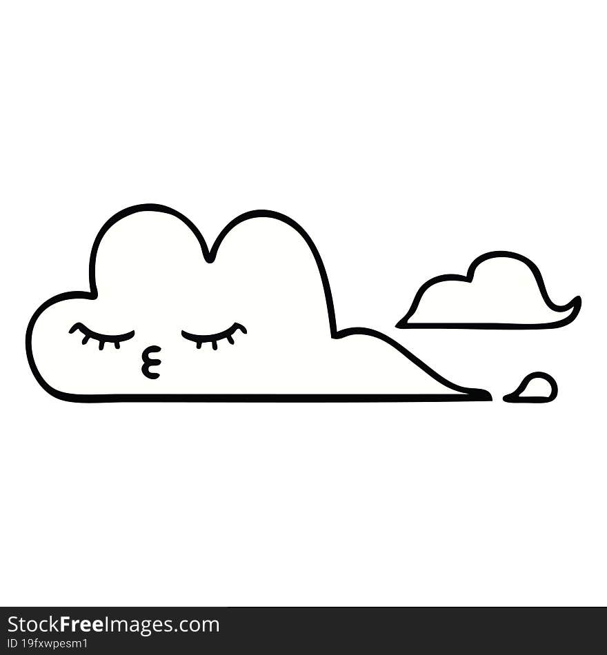 Cute Cartoon White Cloud