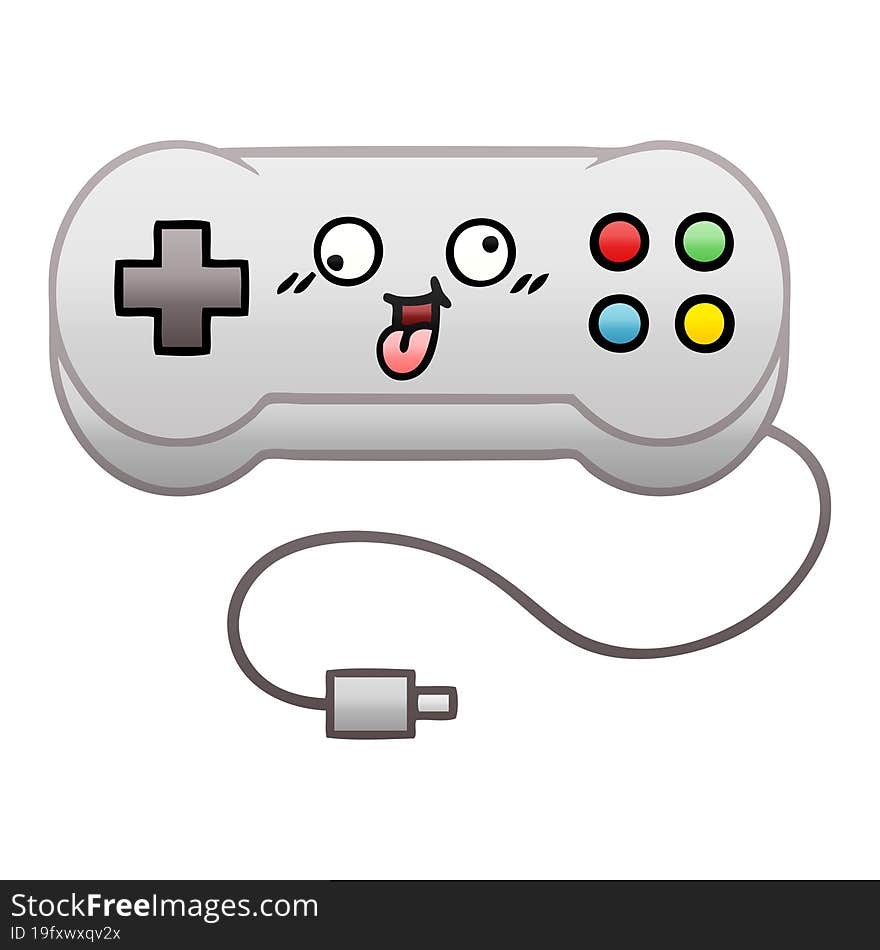 gradient shaded cartoon game controller