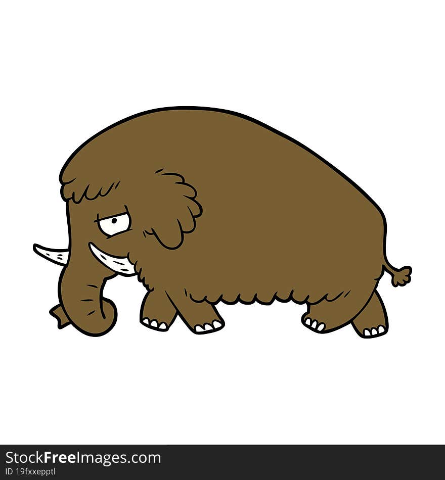 cartoon mammoth. cartoon mammoth