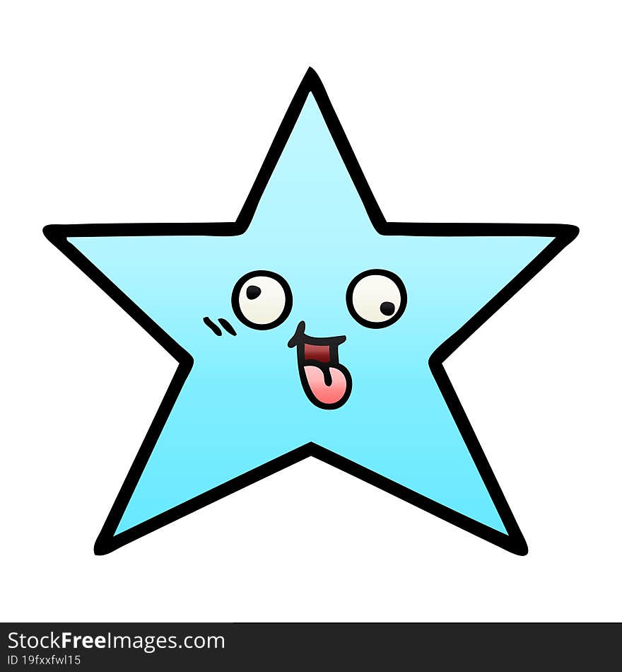 Gradient Shaded Cartoon Star Fish