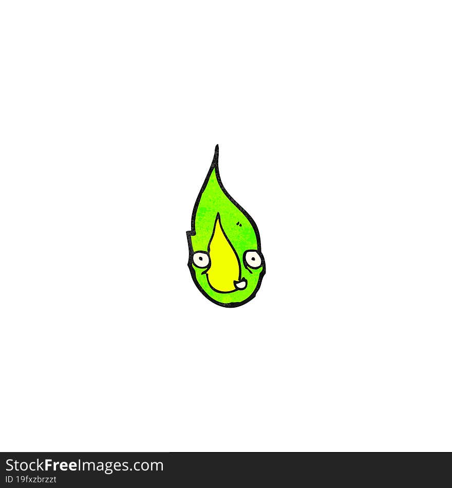 Cartoon Green Flame