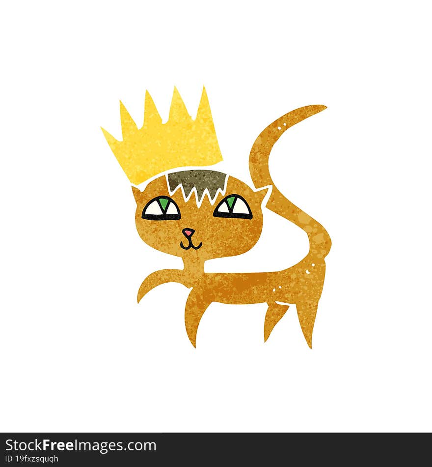 cartoon cat with crown