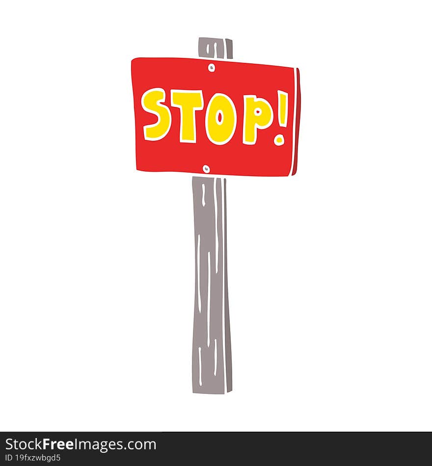 cartoon doodle road sign