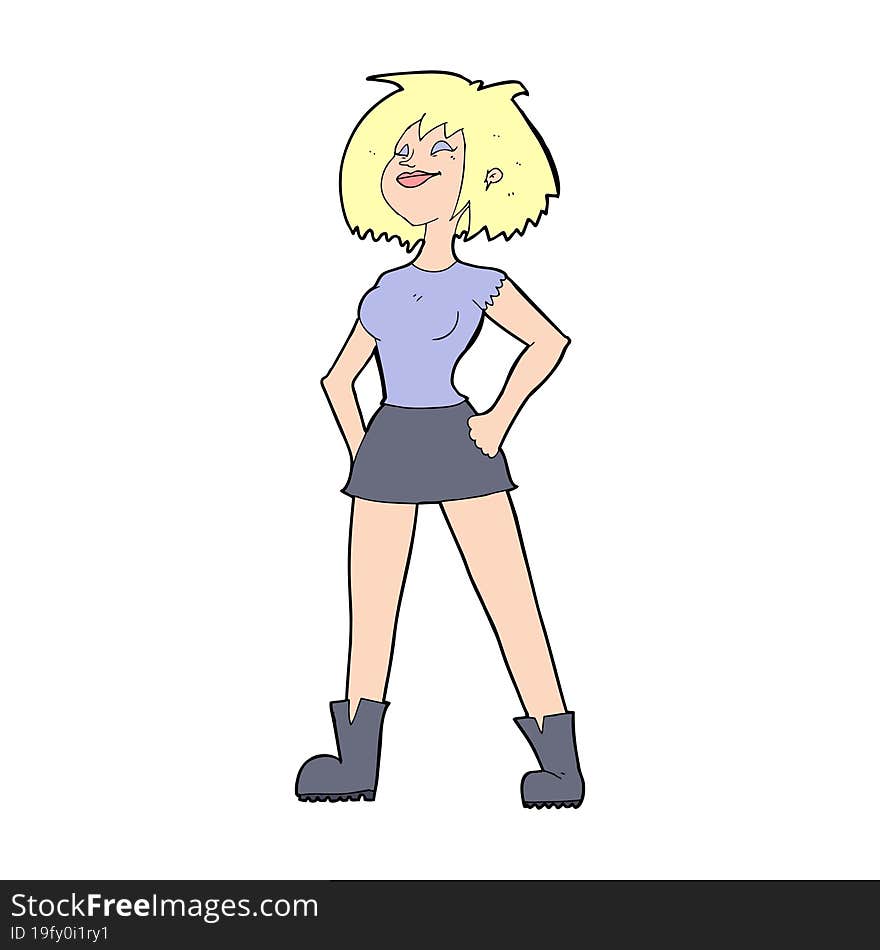 cartoon capable woman