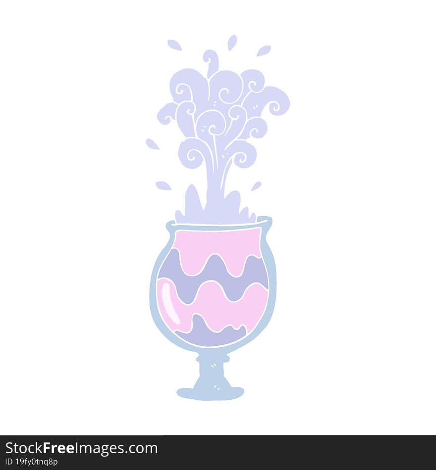 flat color illustration of a cartoon weird cocktail