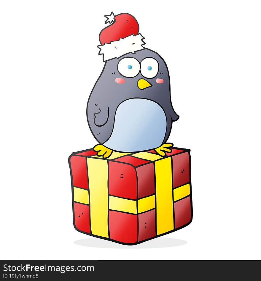 Cartoon Christmas Penguin