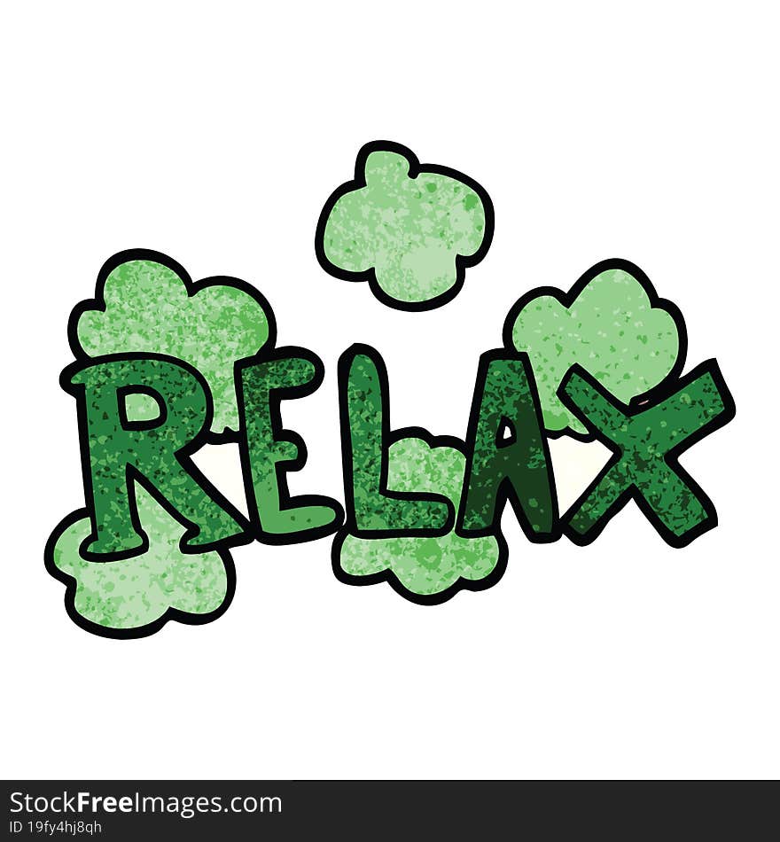 cartoon doodle relax symbol