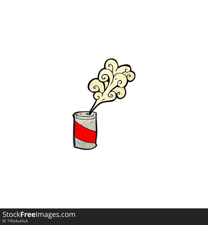 fizzing soda can cartoon