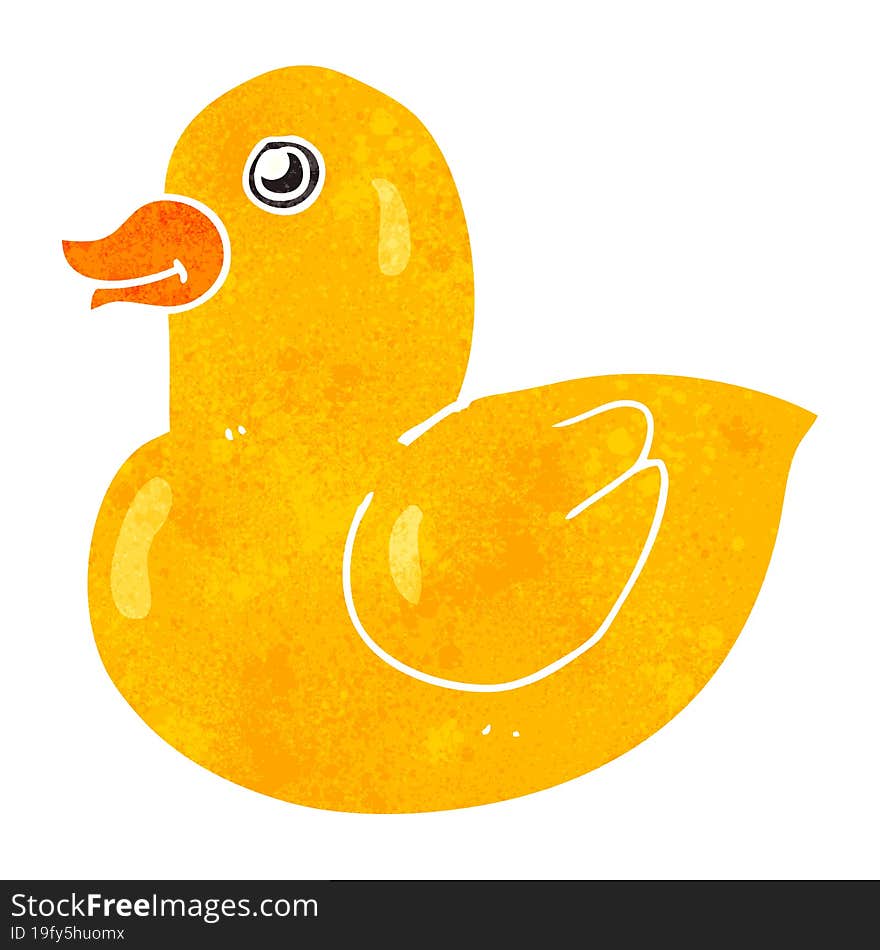 retro cartoon rubber duck