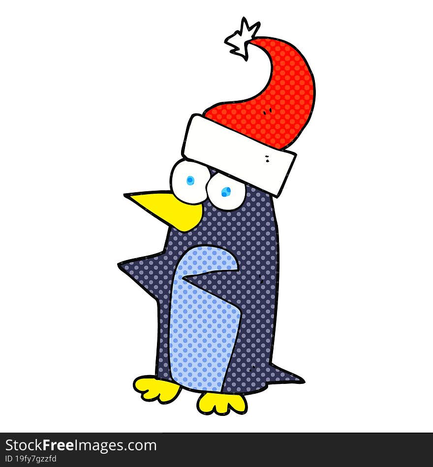 cartoon christmas penguin