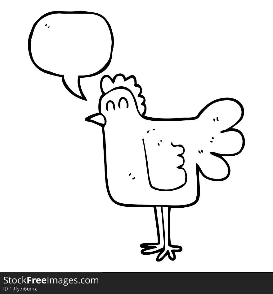 speech bubble cartoon chicken