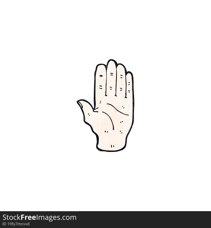 cartoon open hand symbol