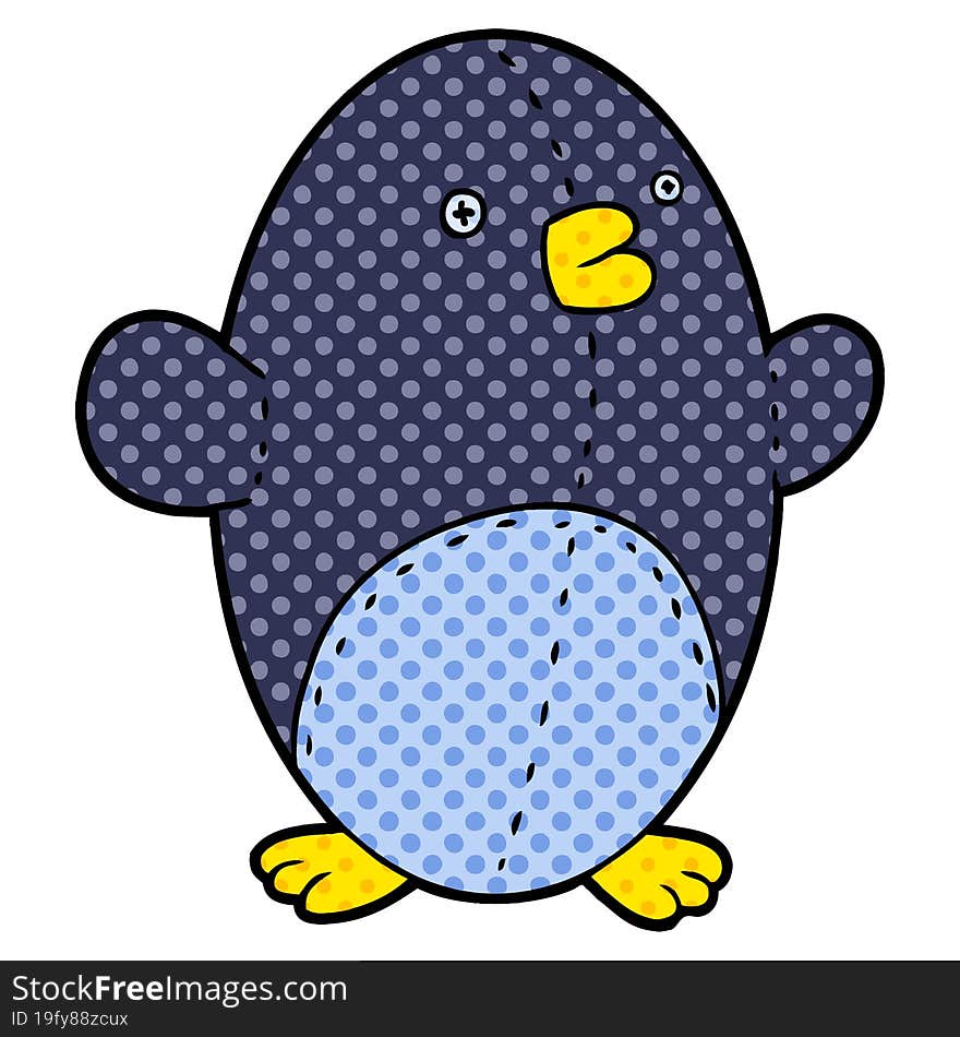 cartoon stuffed toy penguin. cartoon stuffed toy penguin