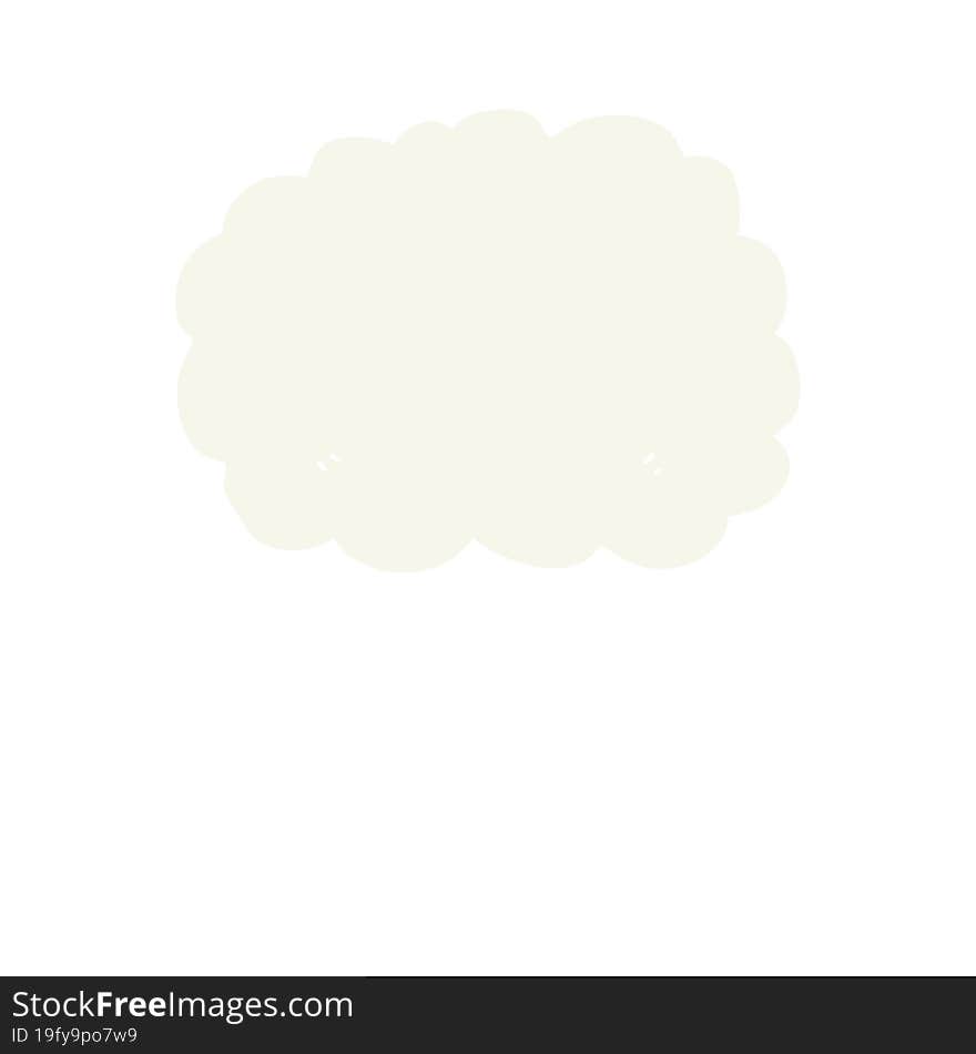 flat color style cartoon rain cloud