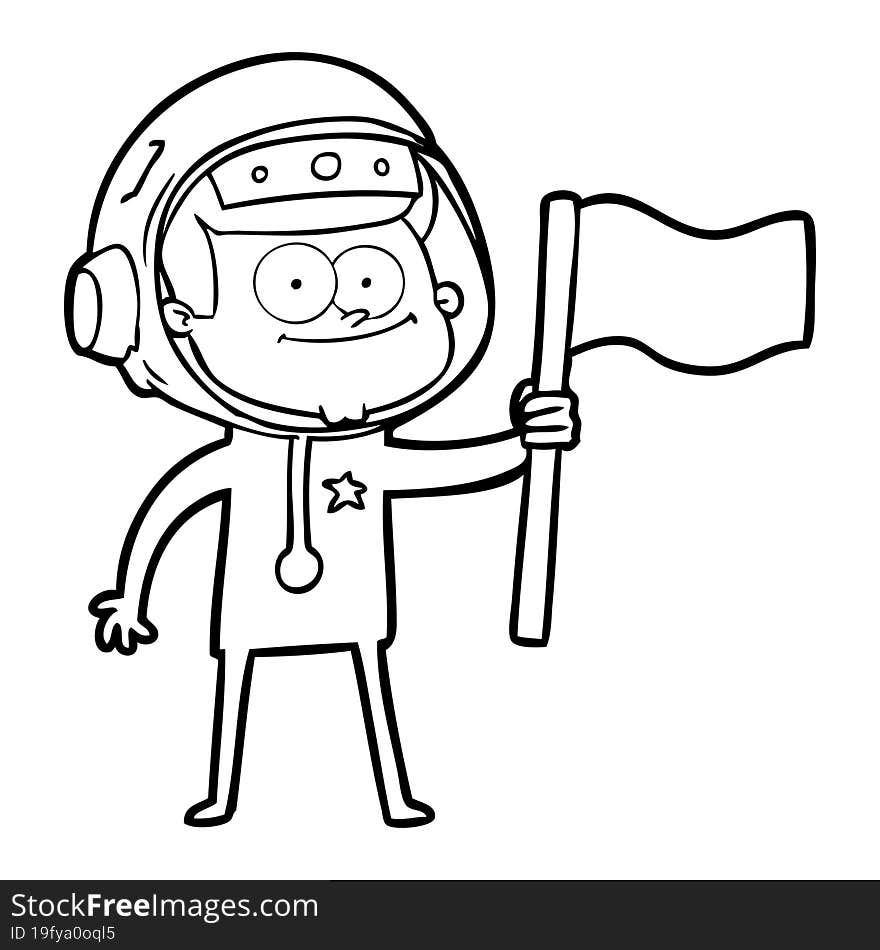 happy astronaut cartoon. happy astronaut cartoon