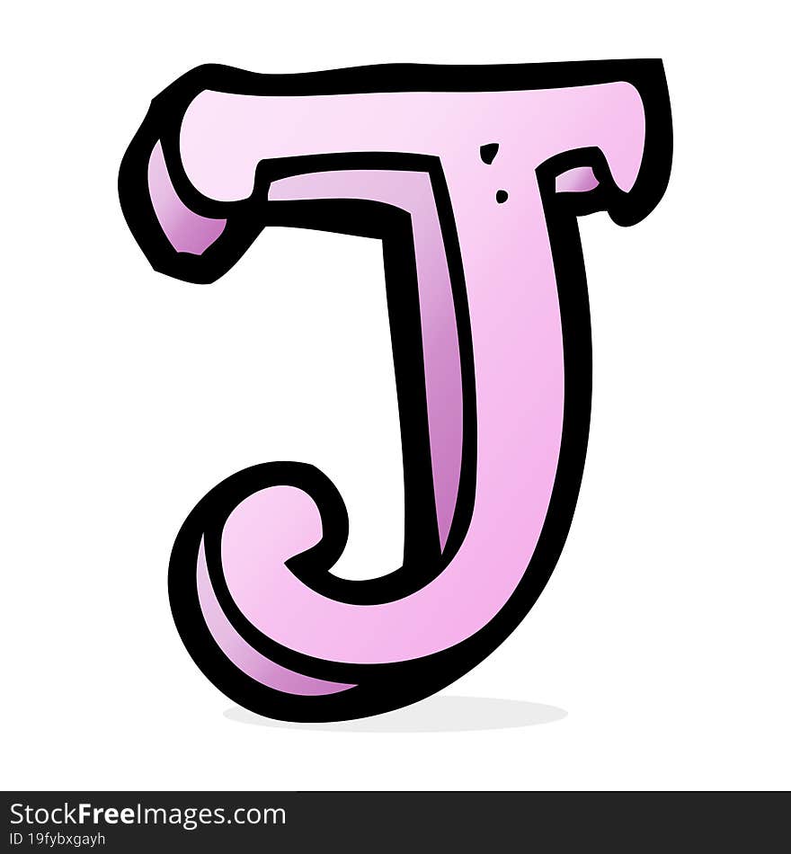 Cartoon Letter J