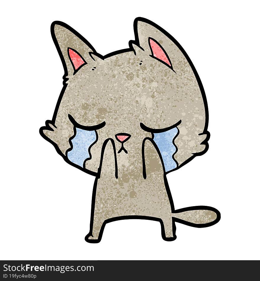 crying cartoon cat. crying cartoon cat