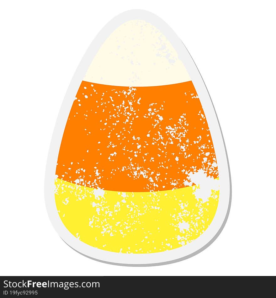 Candy Corn Grunge Sticker